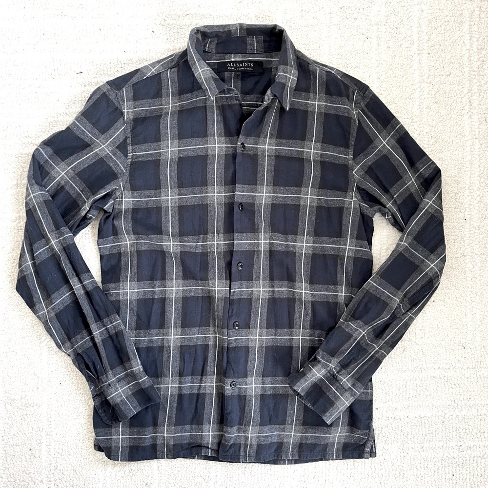 Allsaints Flannel Long Sleeve Shirt